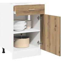 Berkfield Home Durable Drawer Bottom Cabinet Lyon Artisan Oak 50x46x81.5 cm Engi in Brown