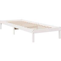 Berkfield Home Decorative Extra Long Bed Frame without Mattress White 80x220 cm