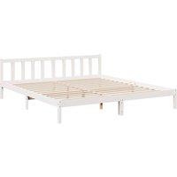 Berkfield Home Decorative Extra Long Bed Frame without Mattress White 200x210 cm