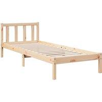 Berkfield Home Decorative Extra Long Bed Frame without Mattress 90x210 cm Solid in Natural