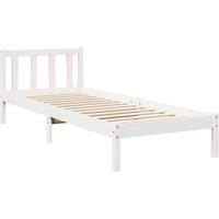 Berkfield Home Decorative Extra Long Bed Frame without Mattress White 90x210 cm