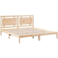 Berkfield Home Decorative Extra Long Bed Frame without Mattress 200x220 cm Soli in Light Tan | Size: 200x220 cm
