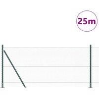 Berkfield Home Green Fencing Set Set of 2 Forest Green Metal, Plastic Coating 25