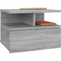 Berkfield Home Decorative Floating Nightstand 2 pcs Grey Sonoma 40x31x27 cm Engi | Size: 40 x 31 x 27 cm