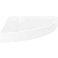 Berkfield Home Durable Floating Corner Shelves 2 pcs High Gloss White 25x25x3.8