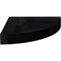 Berkfield Home Durable Floating Corner Shelves 4 pcs High Gloss Black 25x25x3.8