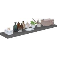 Berkfield Home Durable Floating Wall Shelves 4 pcs High Gloss Grey 120x23.5x3.8