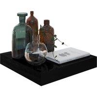 Berkfield Home Durable Floating Wall Shelves 4 pcs High Gloss Black 23x23.5x3.8