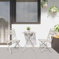 Berkfield Home Modern Folding Garden Chairs 2 pcs Beige 42x52x82 cm Powder-coate | Size: 42 x 52 x 82 cm