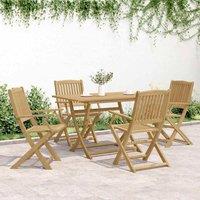 Berkfield Home Beautiful Folding Garden Chairs 4 pcs 57.5x54.5x90 cm Solid Wood in Light Brown
