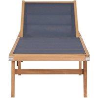 Berkfield Home Beautiful Folding Sun Loungers with Wheels 2 pcs Solid Teak & T in Brown