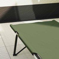 Berkfield Home Green Folding Sun Beds with Carry Bags 2 pcs Army Green 600D Oxfo