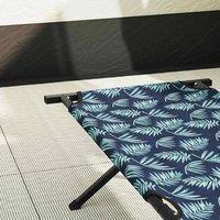 Berkfield Home Stylish Folding Sun Beds 2 pcs with Carry Bag Leaf Pattern 600D O
