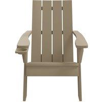 Berkfield Home Beautiful Garden Adirondack Chair Light Brown 75x88.5x89.5cm Poly | Size: 75x88.5x89.5 cm