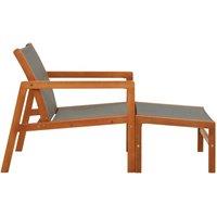 Berkfield Home Durable Garden Chair with Footrest Grey Solid Eucalyptus Wood and