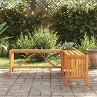 Berkfield Home Durable Garden Corner Bench with Planter 117x117x40cm Solid Acaci in Brown | Size: 117 x 117 x 40 cm