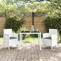 Berkfield Home Practical Garden Chair Set of 2 White, Anthracite Polypropylene in White