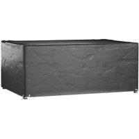 Berkfield Home Durable Garden Furniture Covers 2 pcs 8 Eyelets 180x122x75 cm Rec in Black | Size: 180 x 122 x 75 cm