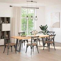 Berkfield Home Modern vidXL Dining Table Legs U-Shaped 2 pcs Anthracite 50x(72-7 in Dark Grey