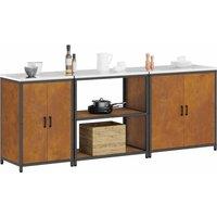 Berkfield Home Modern with Shelf Other with Storage with Door 3 pcs Rusty Weathe in Brown