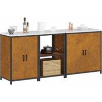 Berkfield Home Modern with Shelf Other with Storage with Door 3 pcs Rusty Weathe in Brown