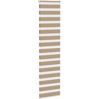 Berkfield Home Elegant Zebra Blind Sand Brown 65x200 cm Fabric Width 60.9 cm Pol