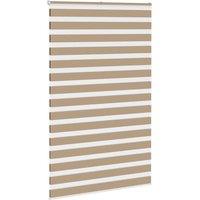Berkfield Home Elegant Zebra Blind Sand Brown 145x200 cm Fabric Width 140.9 cm P