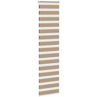 Berkfield Home Elegant Zebra Blind Sand Brown 60x200 cm Fabric Width 55.9 cm Pol