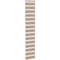 Berkfield Home Elegant Zebra Blind Sand Brown 50x200 cm Fabric Width 45.9 cm Pol