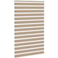 Berkfield Home Elegant Zebra Blind Sand Brown 140x200 cm Fabric Width 135.9 cm P