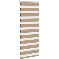 Berkfield Home Elegant Zebra Blind Sand Brown 65x150 cm Fabric Width 60.9 cm Pol