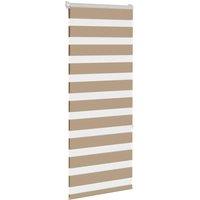 Berkfield Home Elegant Zebra Blind Sand Brown 60x150 cm Fabric Width 55.9 cm Pol