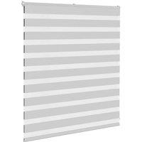 Berkfield Home Elegant Zebra Blind Light Grey 120x100 cm Fabric Width 115.9 cm P