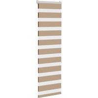 Berkfield Home Elegant Zebra Blind Sand Brown 40x150 cm Fabric Width 35.9 cm Pol