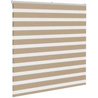 Berkfield Home Elegant Zebra Blind Sand Brown 145x100 cm Fabric Width 140.9 cm P