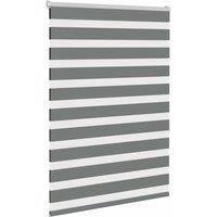 Berkfield Home Elegant Zebra Blind Dark Grey 105x150 cm Fabric Width 100.9 cm Po