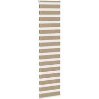 Berkfield Home Elegant Zebra Blind Sand Brown 65x230 cm Fabric Width 60.9 cm Pol