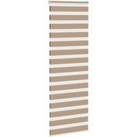 Berkfield Home Elegant Zebra Blind Sand Brown 90x200 cm Fabric Width 85.9 cm Pol