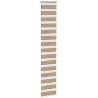 Berkfield Home Elegant Zebra Blind Sand Brown 45x200 cm Fabric Width 40.9 cm Pol