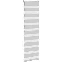 Berkfield Home Elegant Zebra Blind Light Grey 45x150 cm Fabric Width 40.9 cm Pol