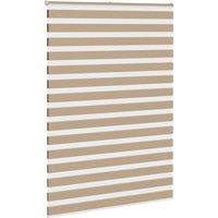 Berkfield Home Elegant Zebra Blind Sand Brown 155x230 cm Fabric Width 150.9 cm P