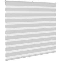 Berkfield Home Elegant Zebra Blind Light Grey 165x100 cm Fabric Width 160.9 cm P