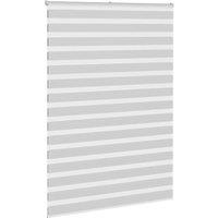 Berkfield Home Elegant Zebra Blind Light Grey 160x200 cm Fabric Width 155.9 cm P