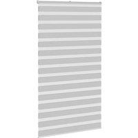 Berkfield Home Elegant Zebra Blind Light Grey 130x200 cm Fabric Width 125.9 cm P
