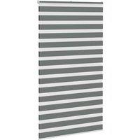 Berkfield Home Elegant Zebra Blind Dark Grey 135x230 cm Fabric Width 130.9 cm Po