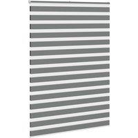 Berkfield Home Elegant Zebra Blind Dark Grey 155x200 cm Fabric Width 150.9 cm Po