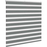 Berkfield Home Elegant Zebra Blind Dark Grey 150x100 cm Fabric Width 145.9 cm Po