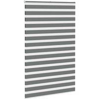 Berkfield Home Elegant Zebra Blind Dark Grey 150x200 cm Fabric Width 145.9 cm Po