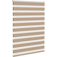 Berkfield Home Elegant Zebra Blind Sand Brown 100x150 cm Fabric Width 95.9 cm Po