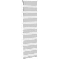 Berkfield Home Elegant Zebra Blind Light Grey 50x150 cm Fabric Width 45.9 cm Pol